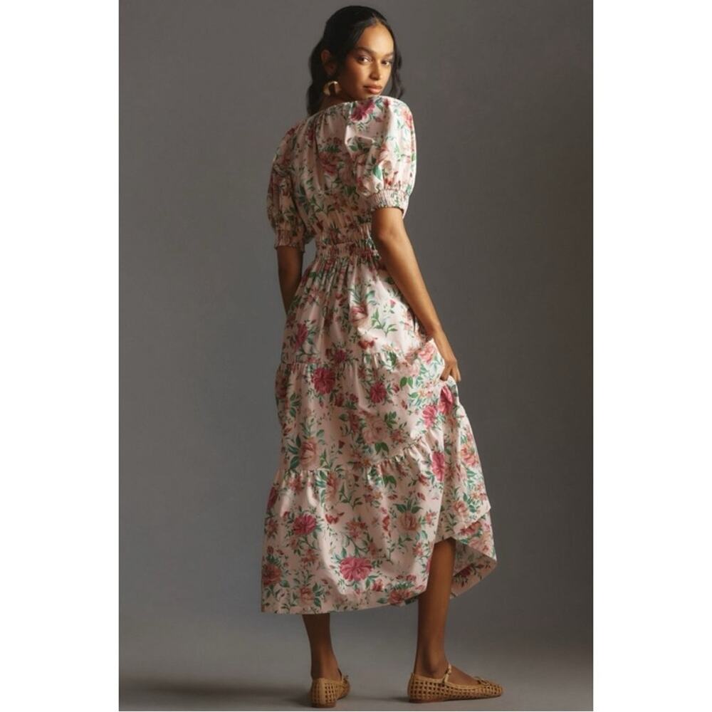 Anthropologie The Somerset Maxi Dress Puff Sleeve Edition Dainty Floral Small - Picture 6 of 12